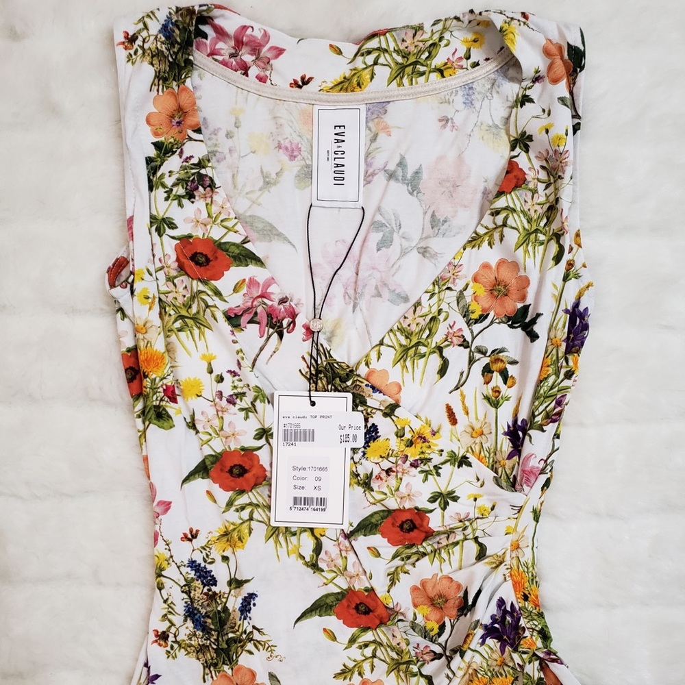 Eva & Claudi Women’s White Floral Top